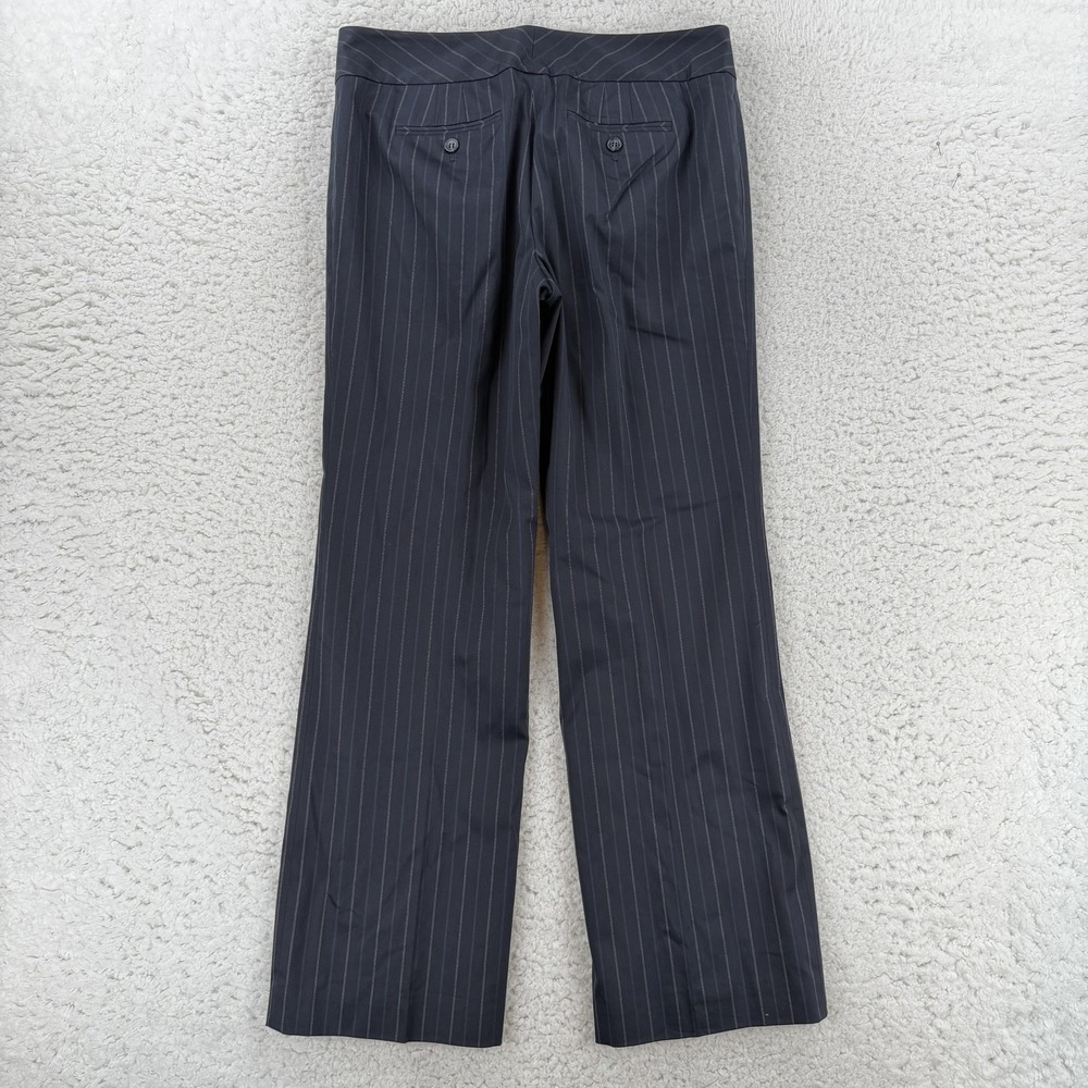 Ann Taylor Dress Pants Womens 6P Gray Pinstripe‎ Lindsay Lined Stretch Twill - Picture 2 of 9